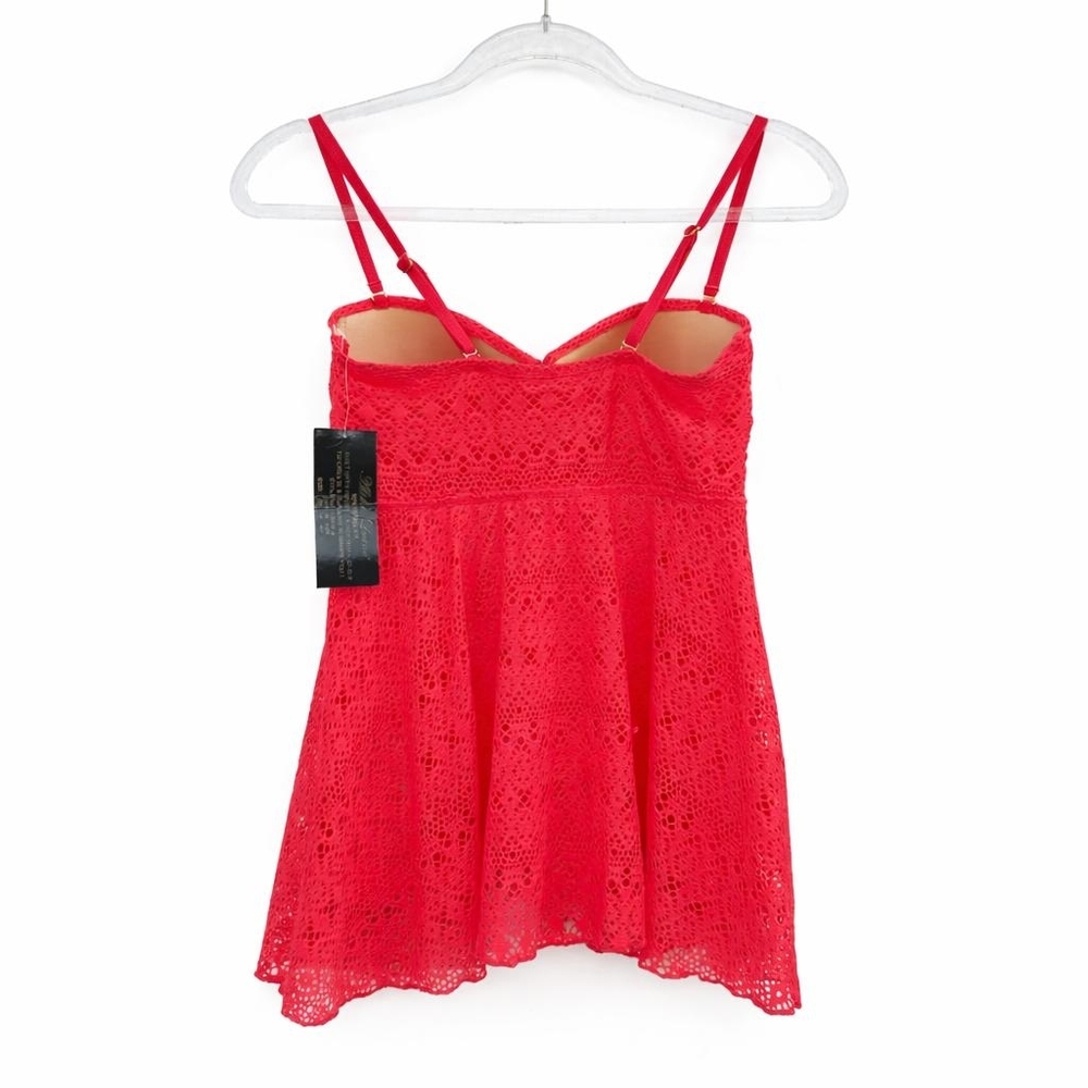 Alisha Levine Red Lace Swim Camisole - Picture 3 of 6